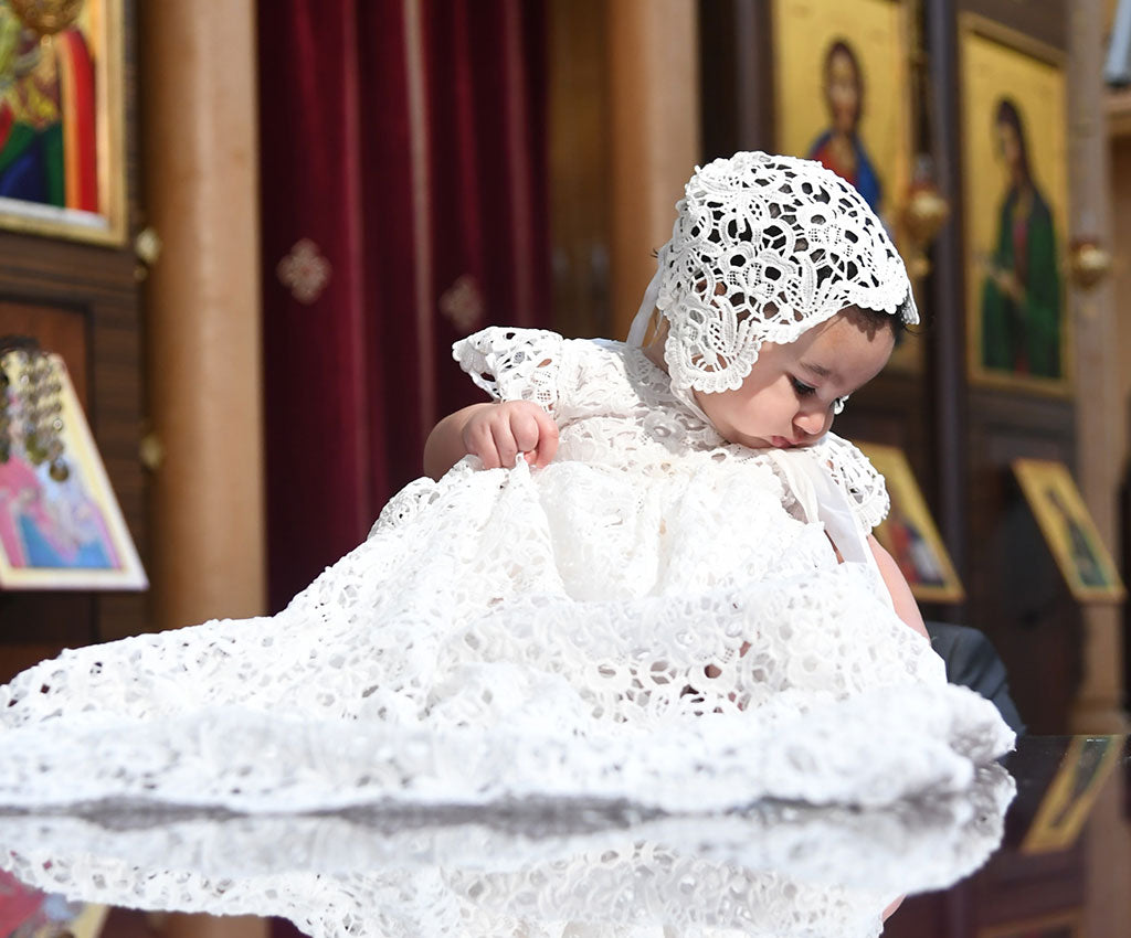 Girls Lace Baptism Dress  Lola –