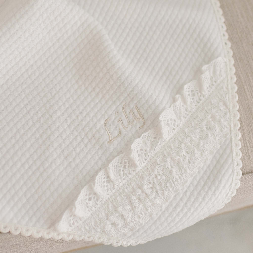 white lily blanket Lily Personalized Blanket