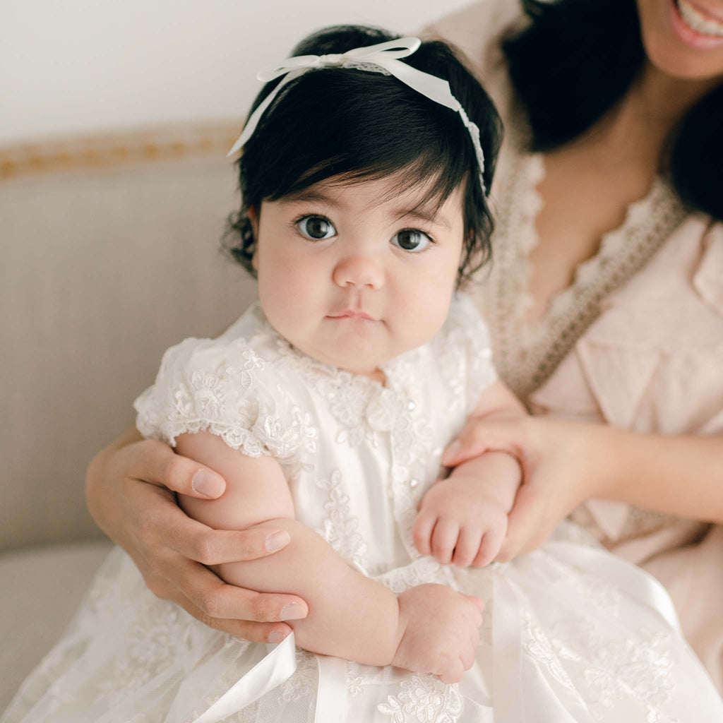 Penelope Lace Baptism Gown –