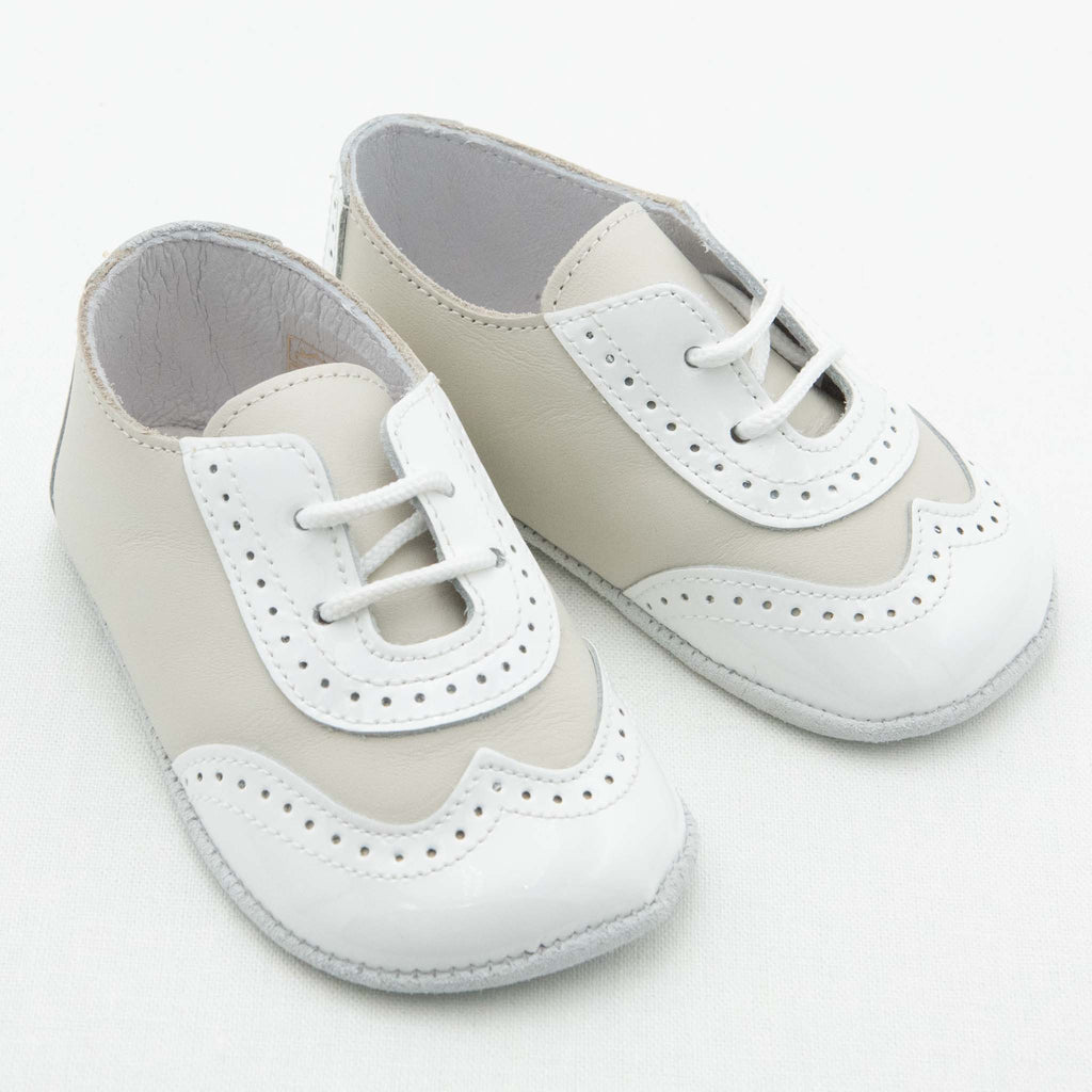 Baby Boys Ivory Wingtip Shoes