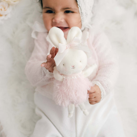 Hailey pink bunny with baby
