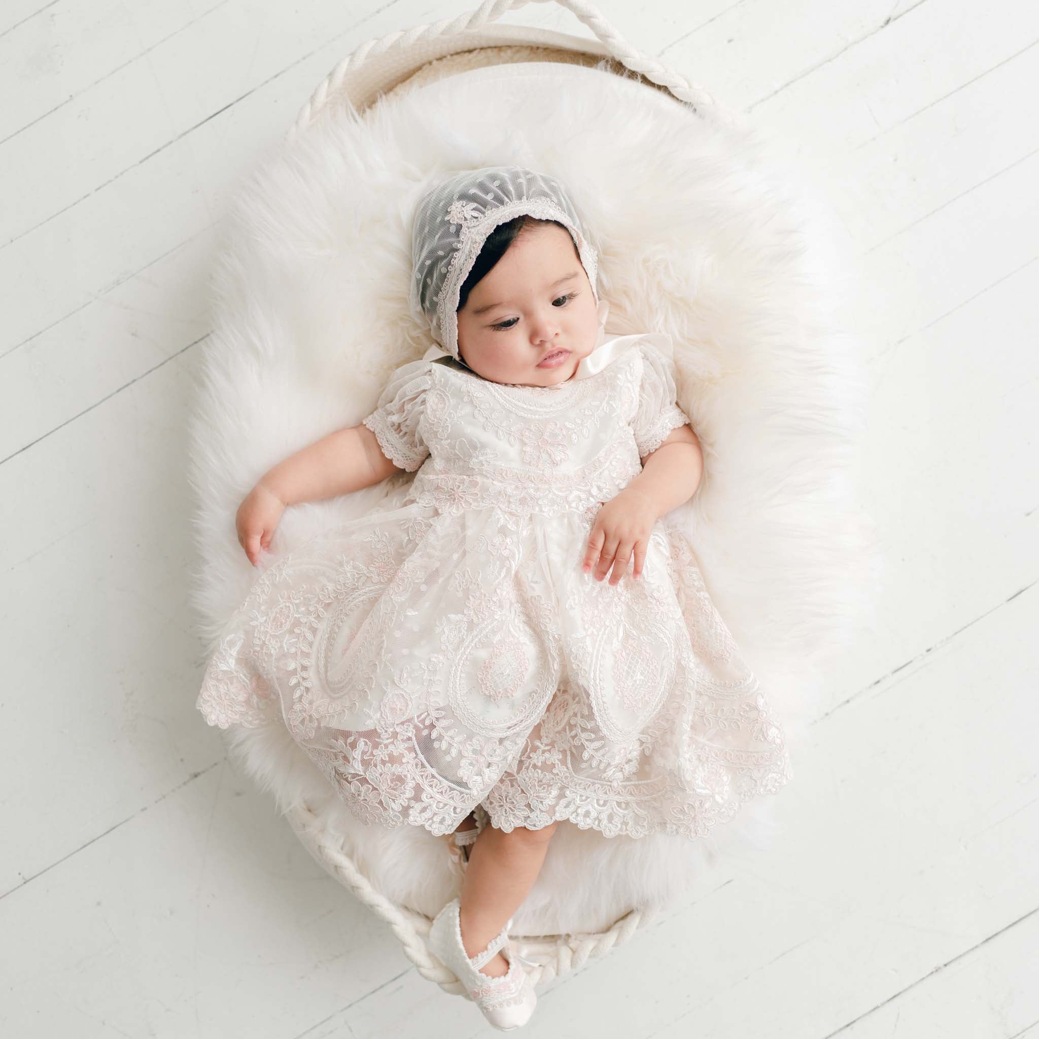 silk dupioni christening dress Silk Baptism Dress