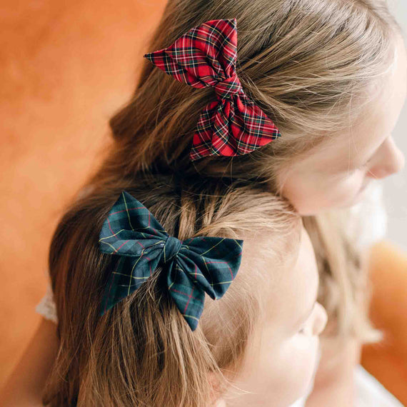Plaid Bow Hair Clip