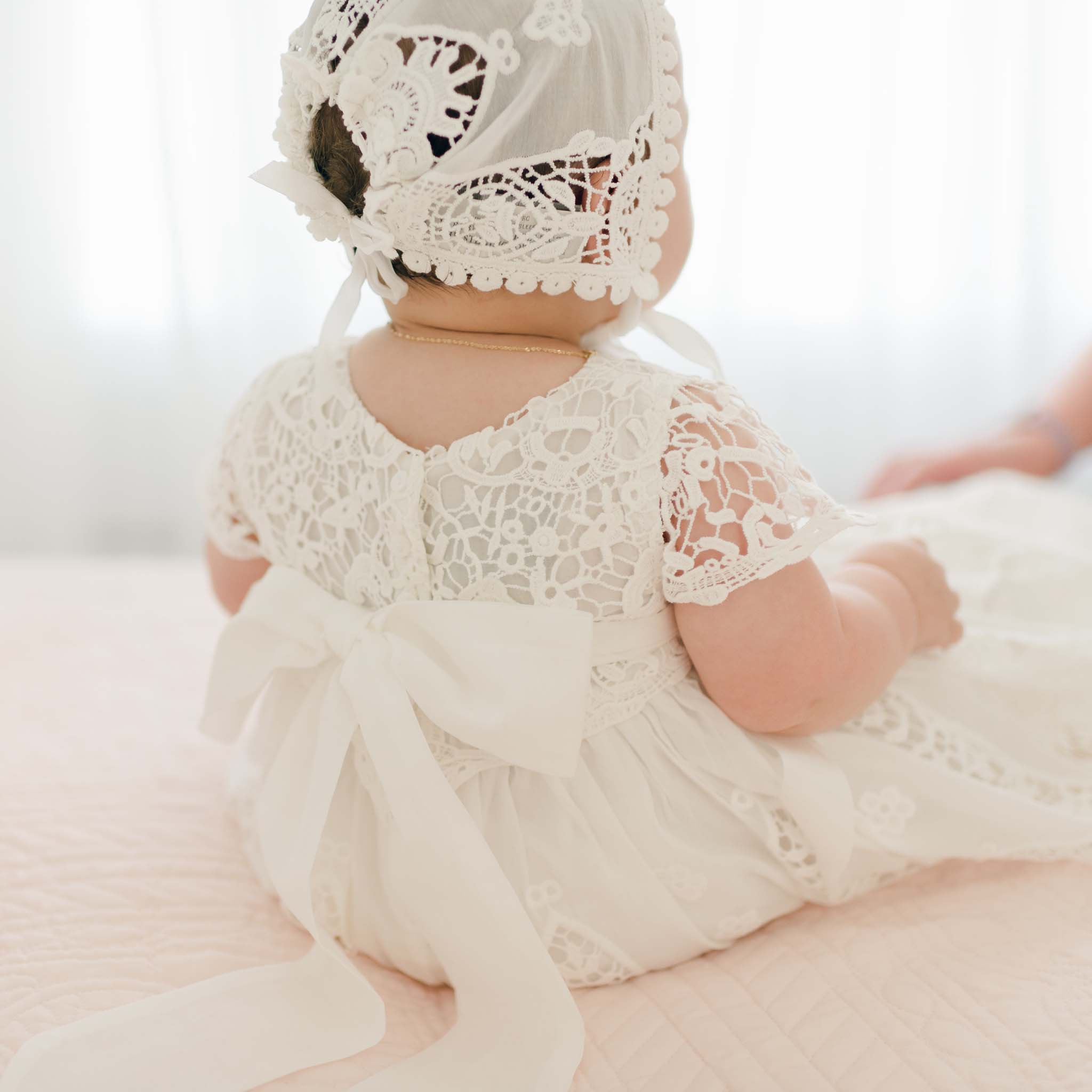 designer christening dresses Amelia Sleeveless Christening Gown with Accessories 12 Months