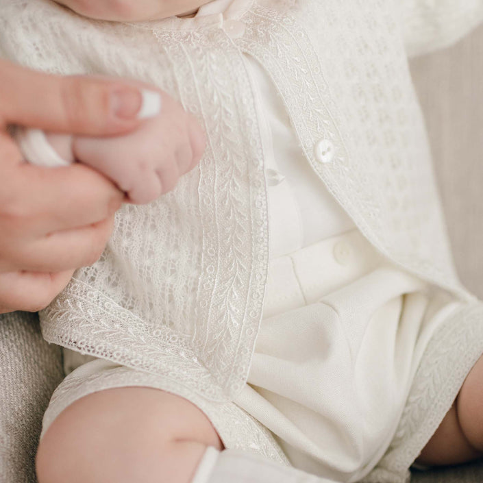 Oliver Ivory Knit sweater detail