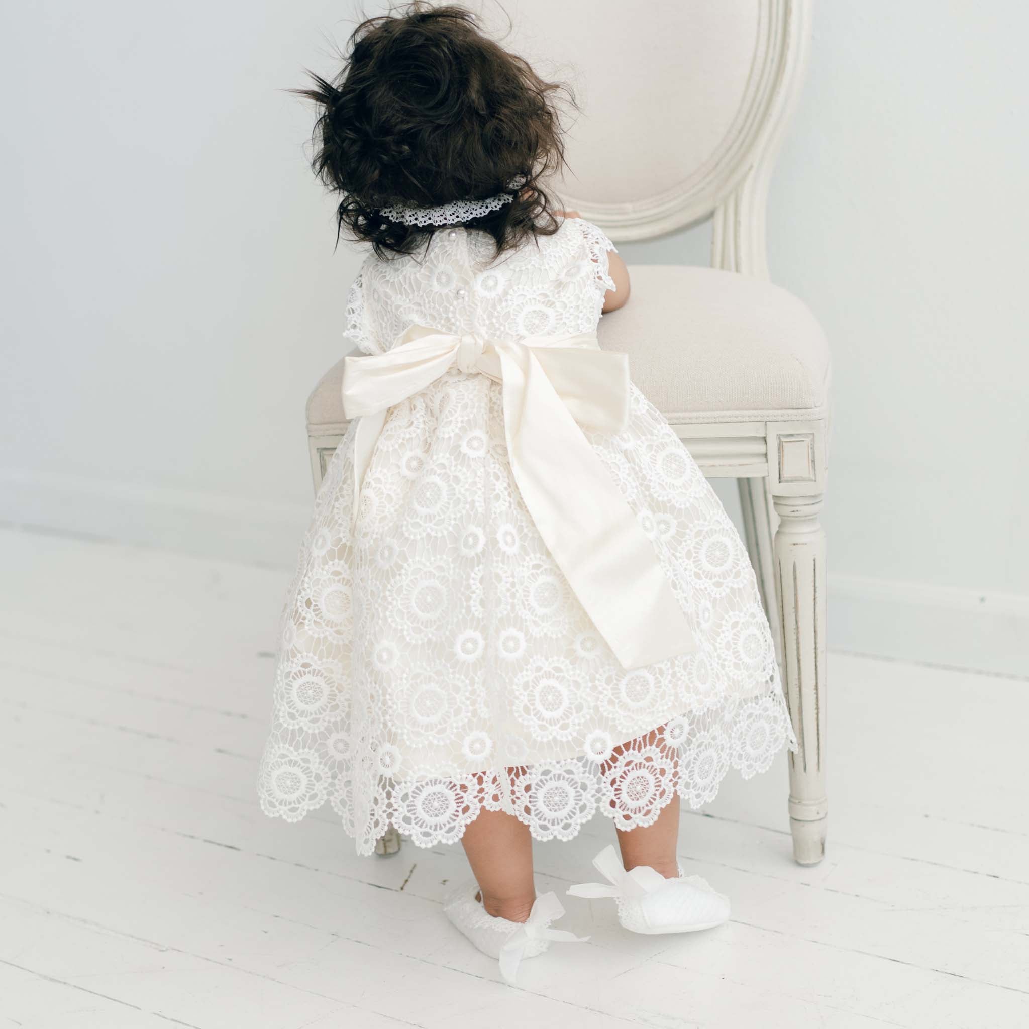 Poppy Blessing Dress 3-6 Months / Ivory Silk Poppy Blessing Dress 3-6 Months / Ivory Silk