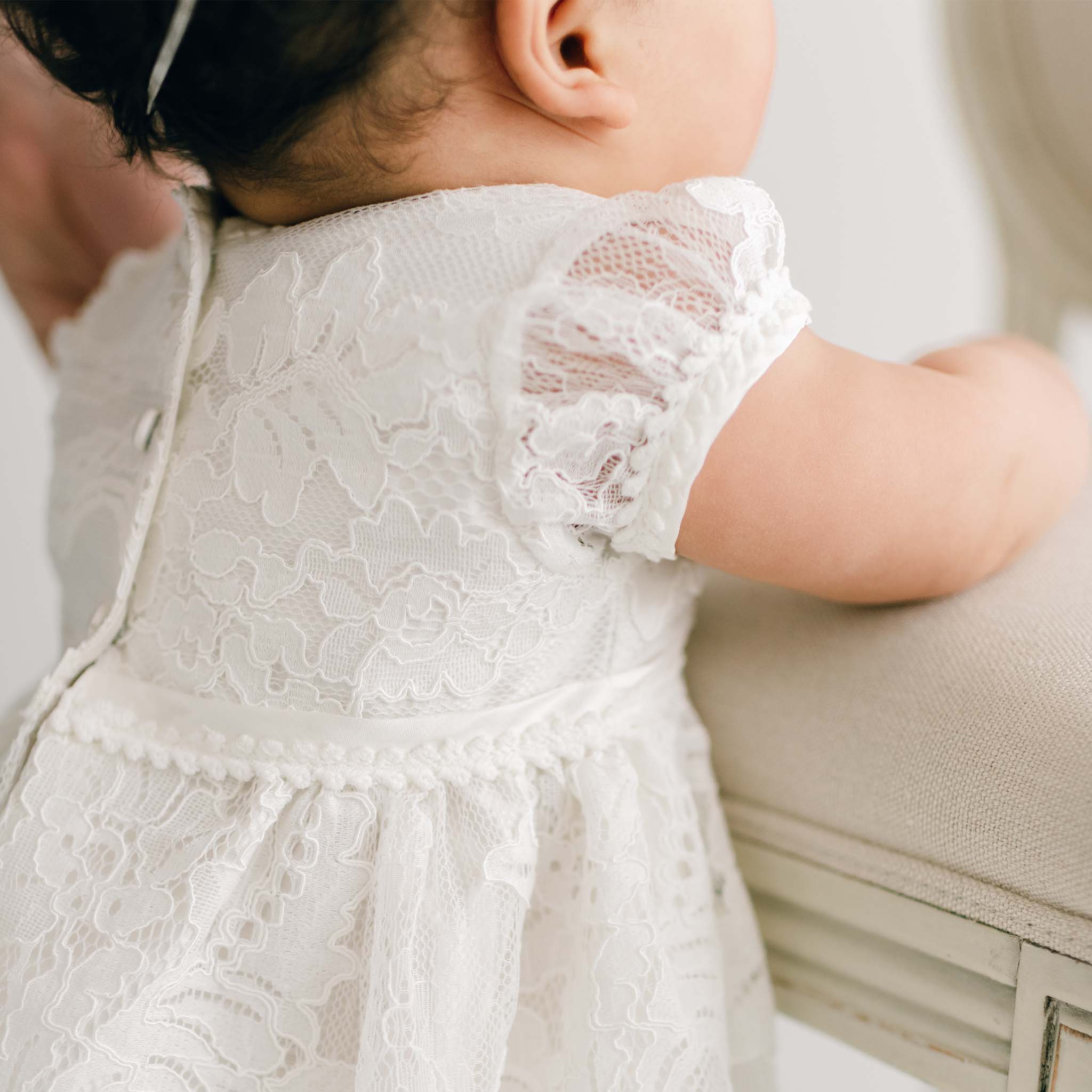 Girls Lace Baptism Dress | Victoria 9-12 Months / Ivory Girls Lace Baptism Dress | Victoria 9-12 Months / Ivory