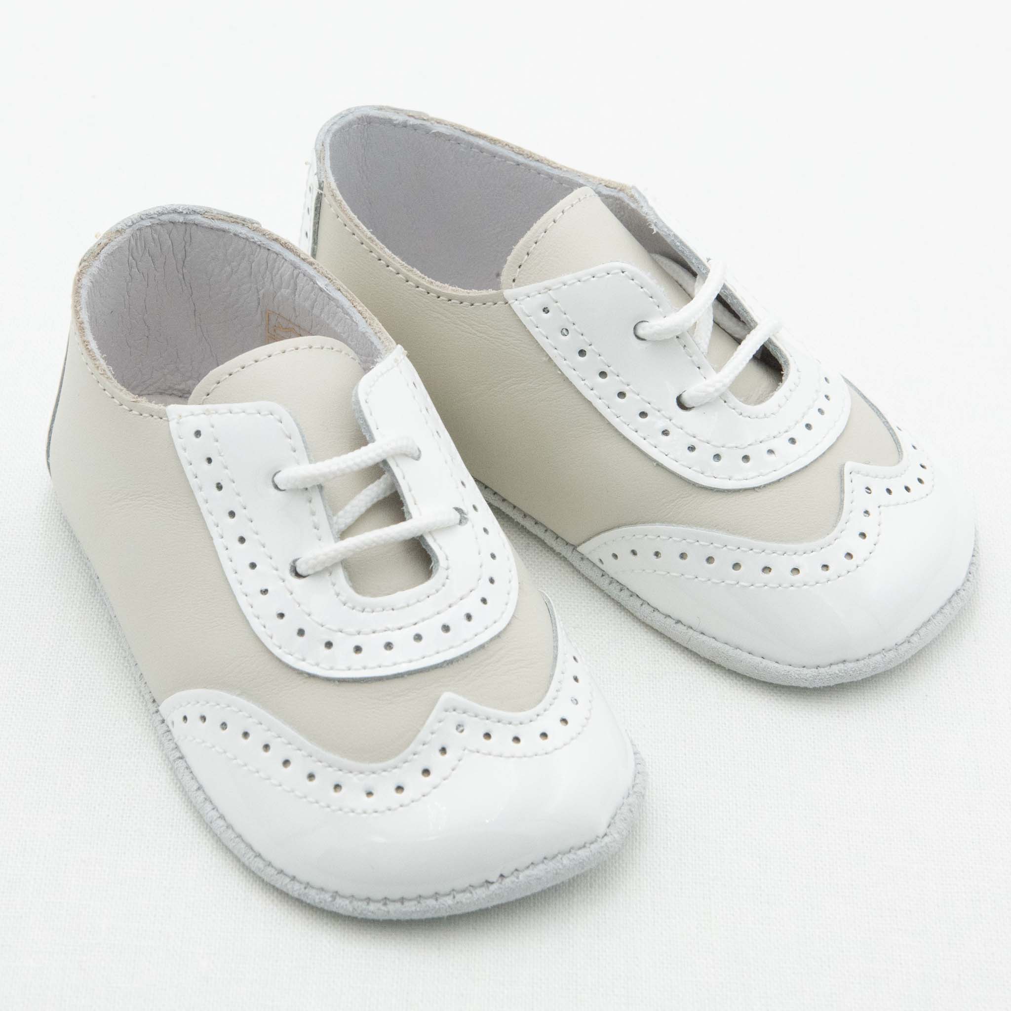 Baby Boys Ivory Wingtip Shoes