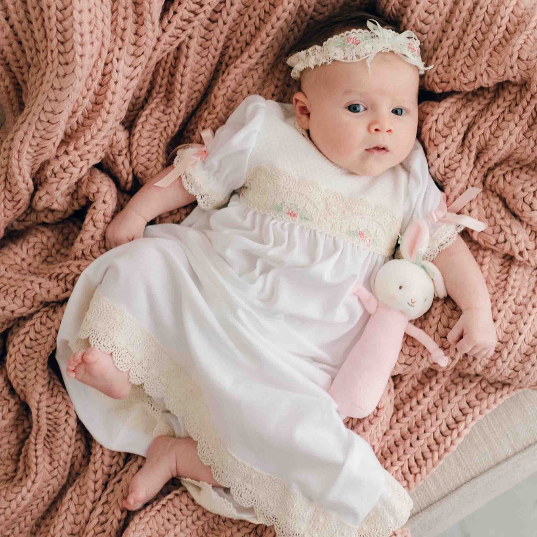 Chloe layette and headband alternate