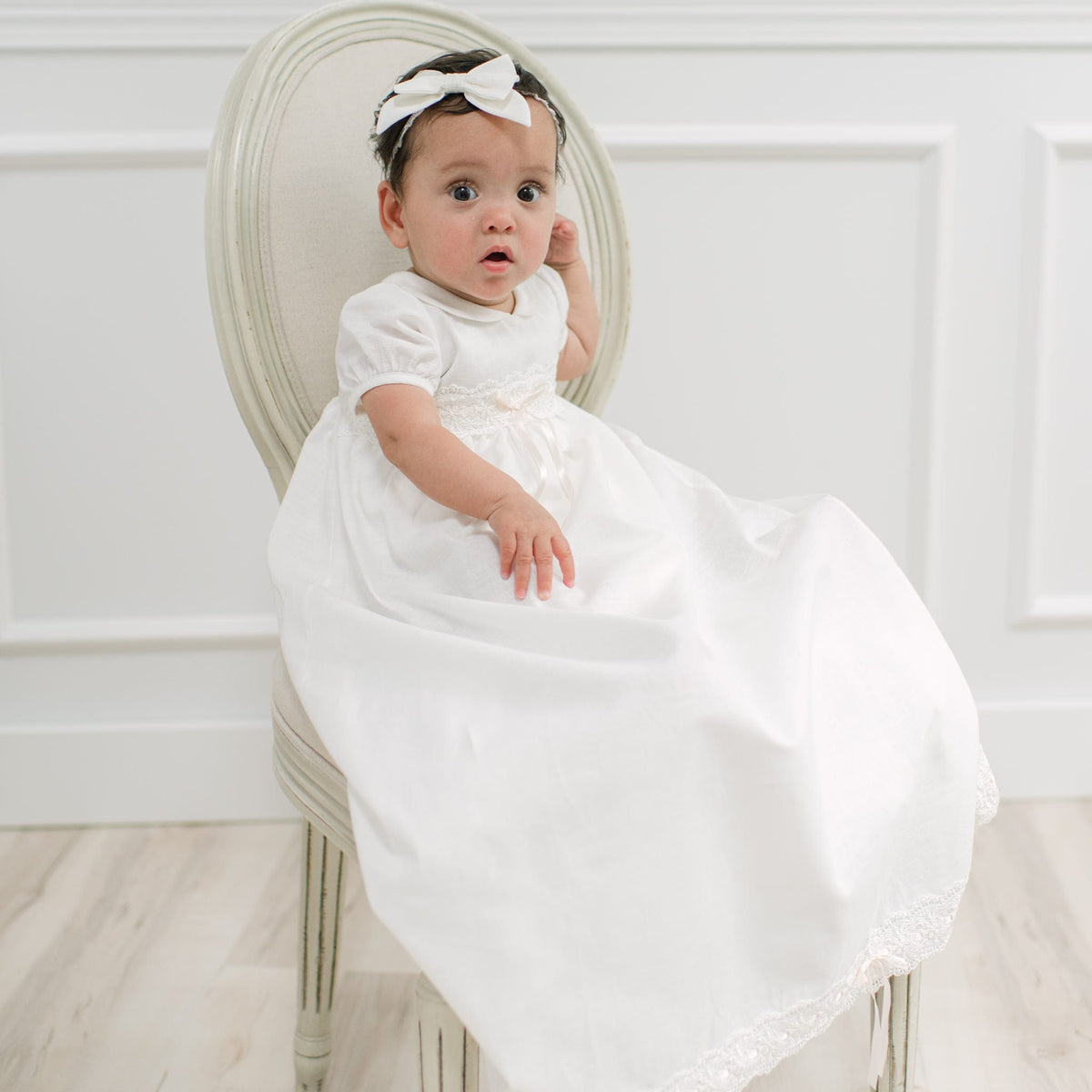 Emma Convertible Christening Gown Skirt & Romper Set