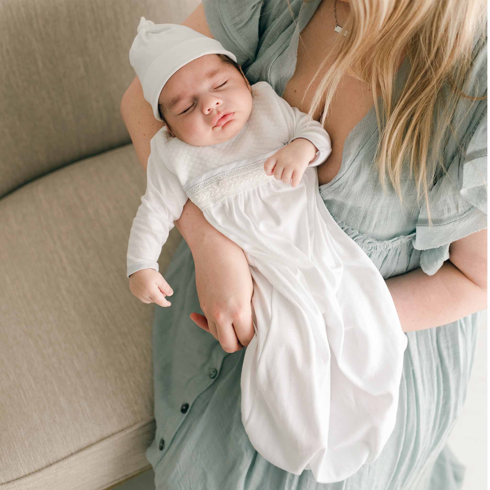 Harrison Newborn Gown at Baby Beau & Belle