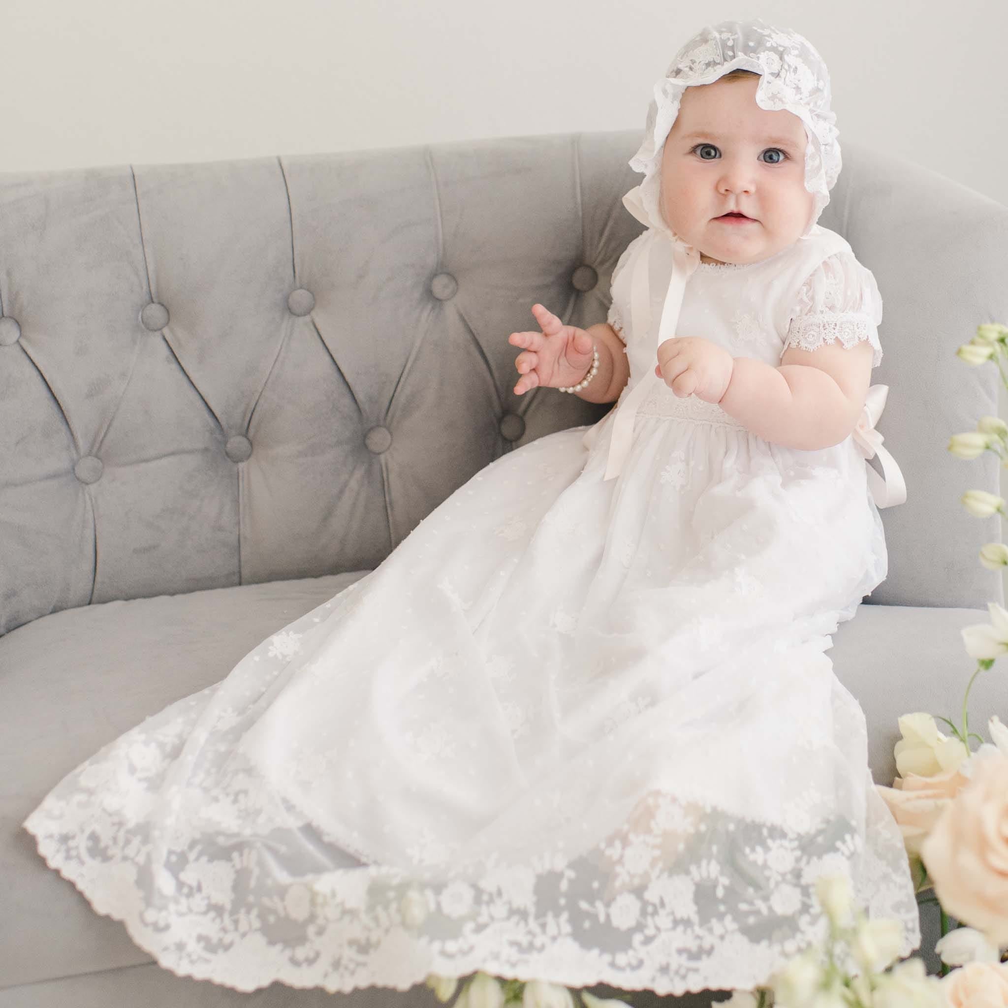 GIrls Cotton Baptism Gown