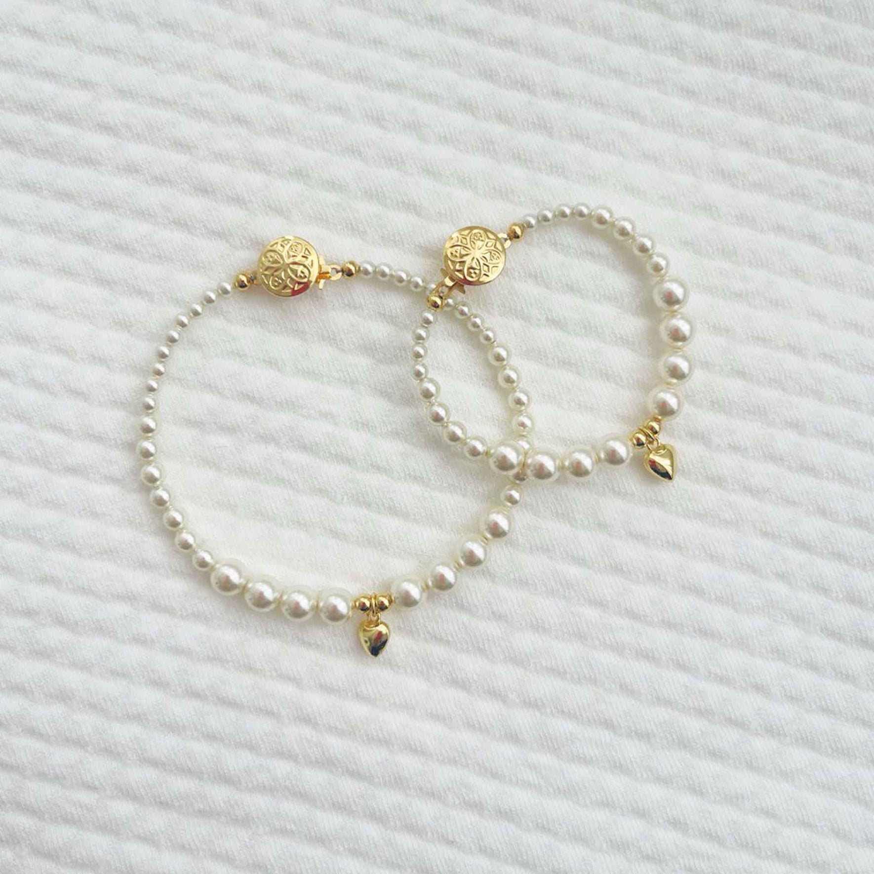 Mom & Daughter Heart Bracelet Set