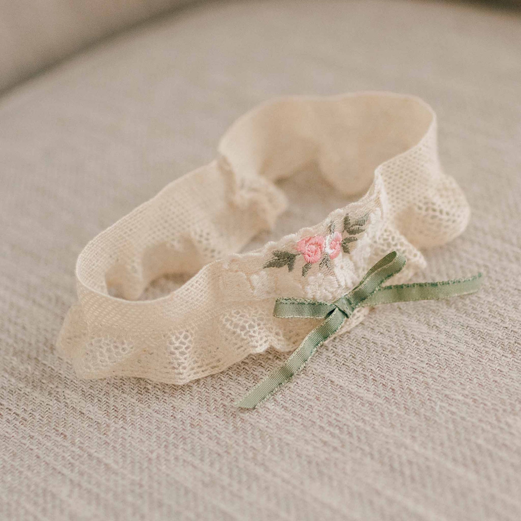 Natalie lace headband with bow