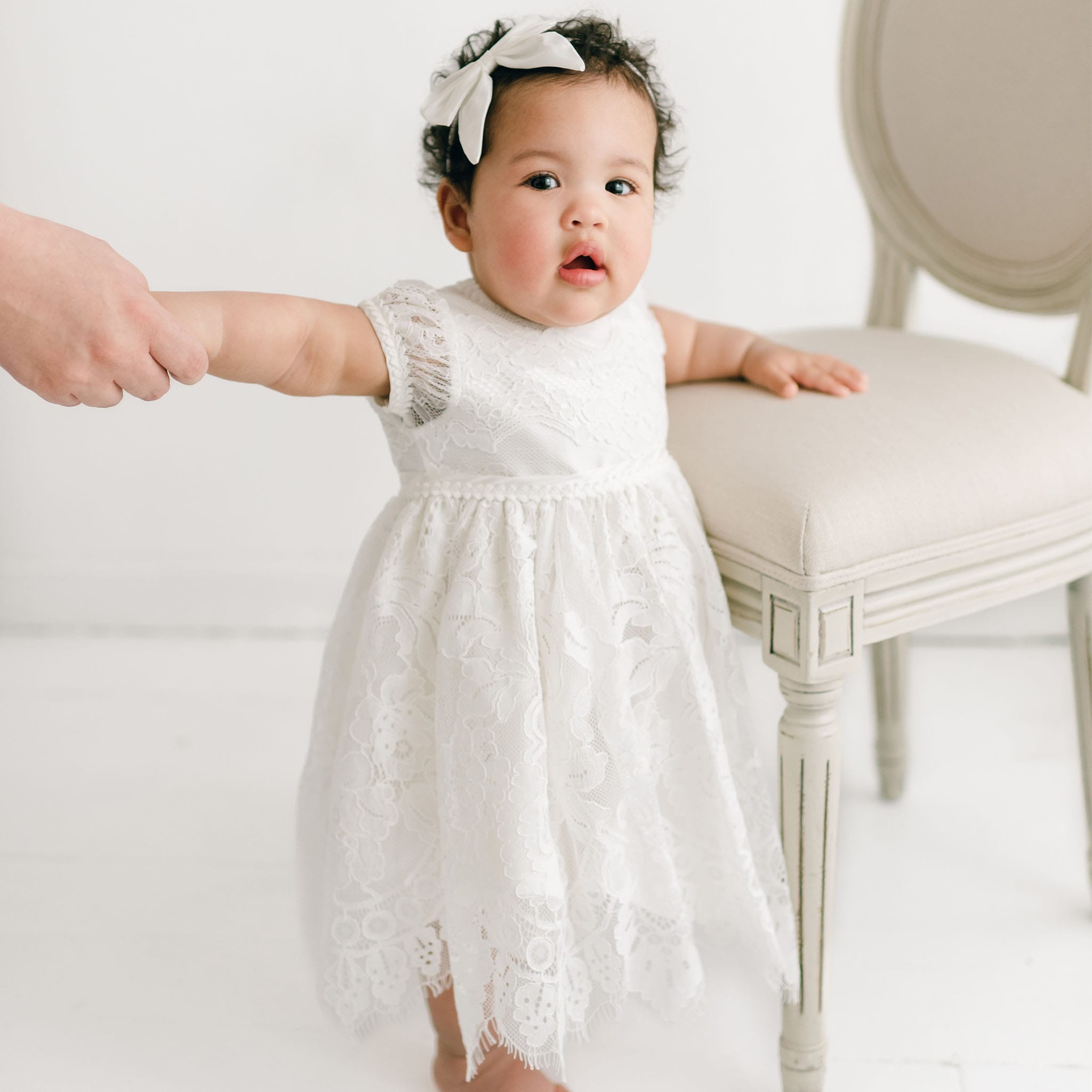 Girls Lace Baptism Dress