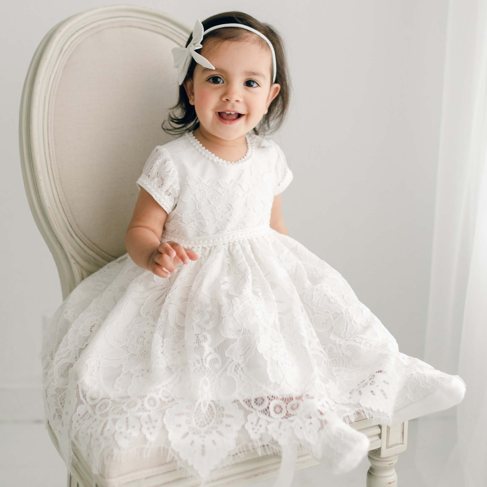 Girls Lace Baptism Dress