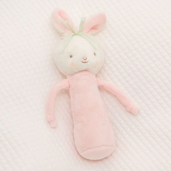 Chloe pink bunny chime rattle