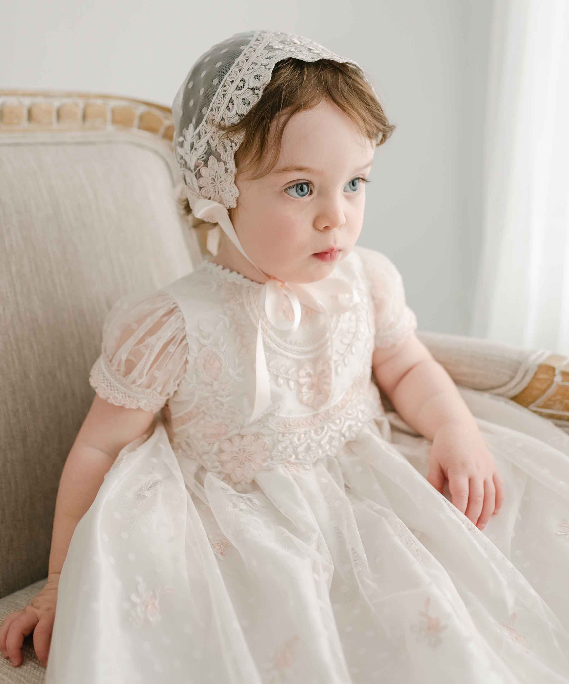 Amazon.com: Lovely Lace Girls Christening Gowns Dresses for Age 6 Months:  Clothing, Shoes & Jewelry