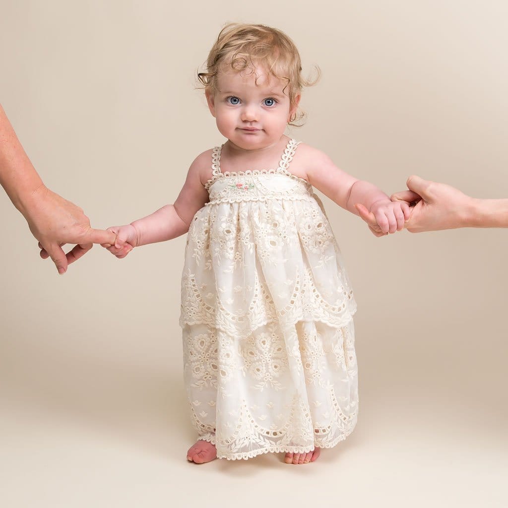 Clementine Christening Dress & Bloomers - Girls Christening Dress
