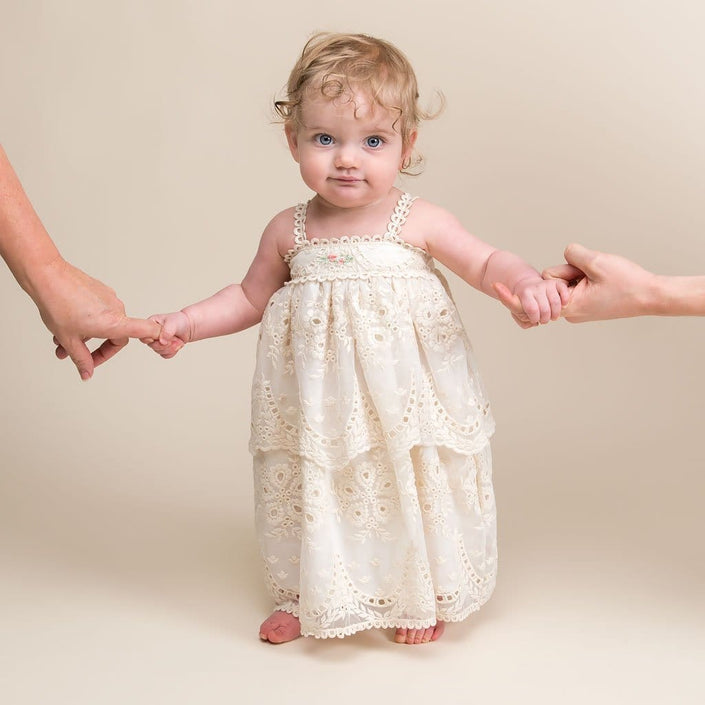 Clementine Christening Dress & Bloomers - Girls Christening Dress