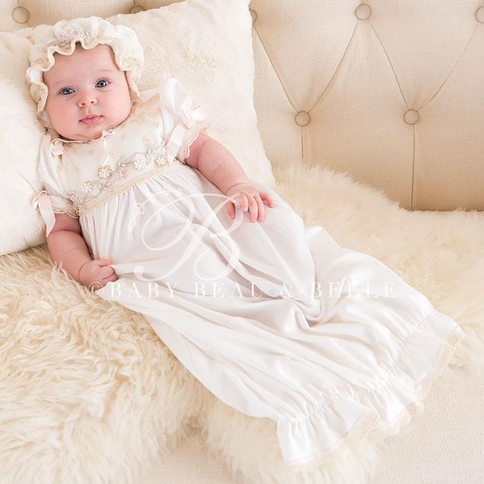 Jessica Newborn Gown - Girls Layette Gown