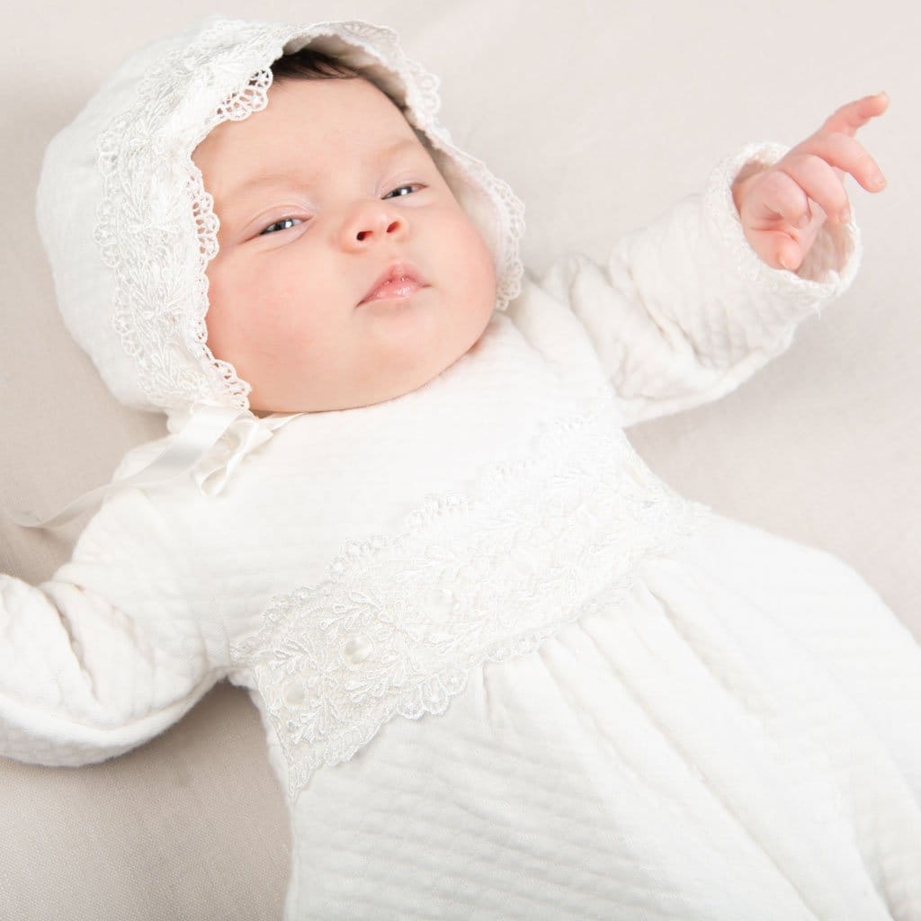 Madeline Quilted Newborn Jumpsuit - Girls Jumpsuit
