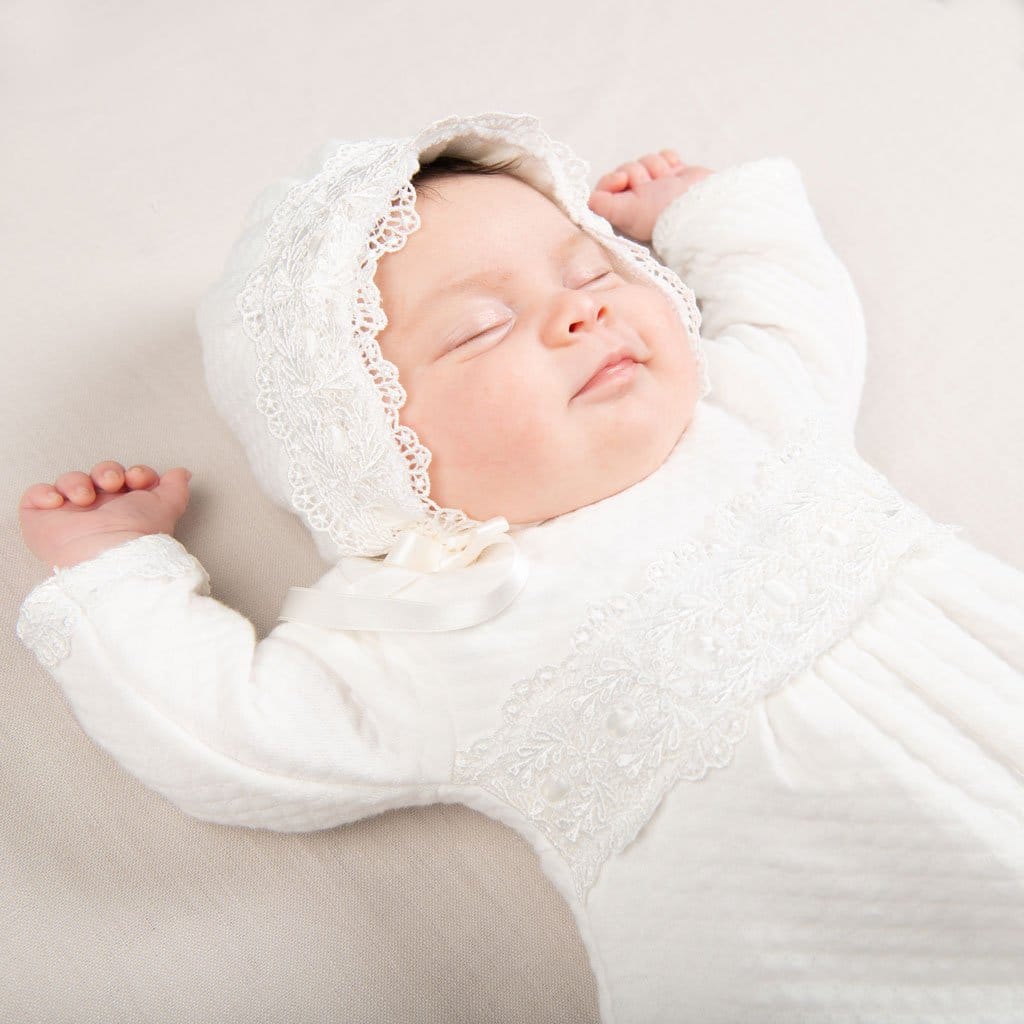 Madeline Quilted Newborn Jumpsuit - Girls Jumpsuit