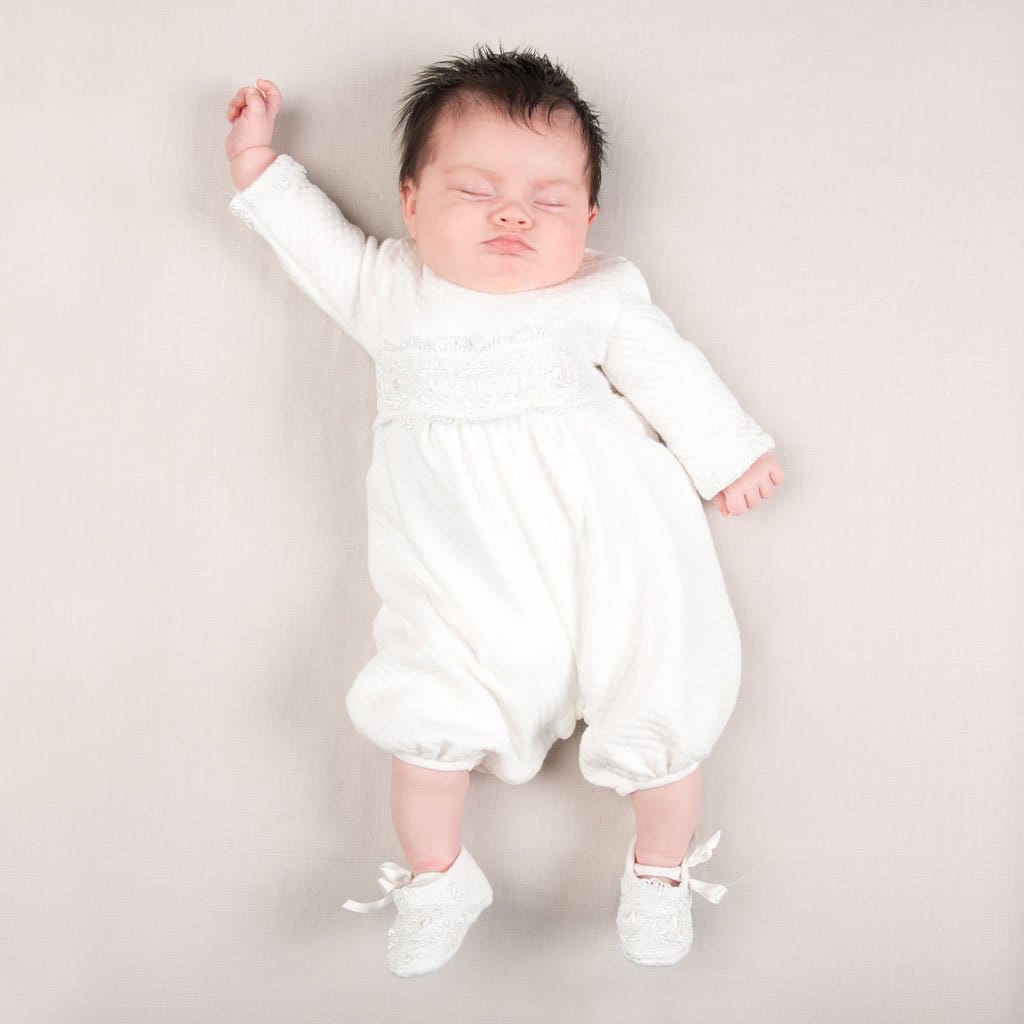 Madeline Quilted Newborn Jumpsuit - Girls Jumpsuit
