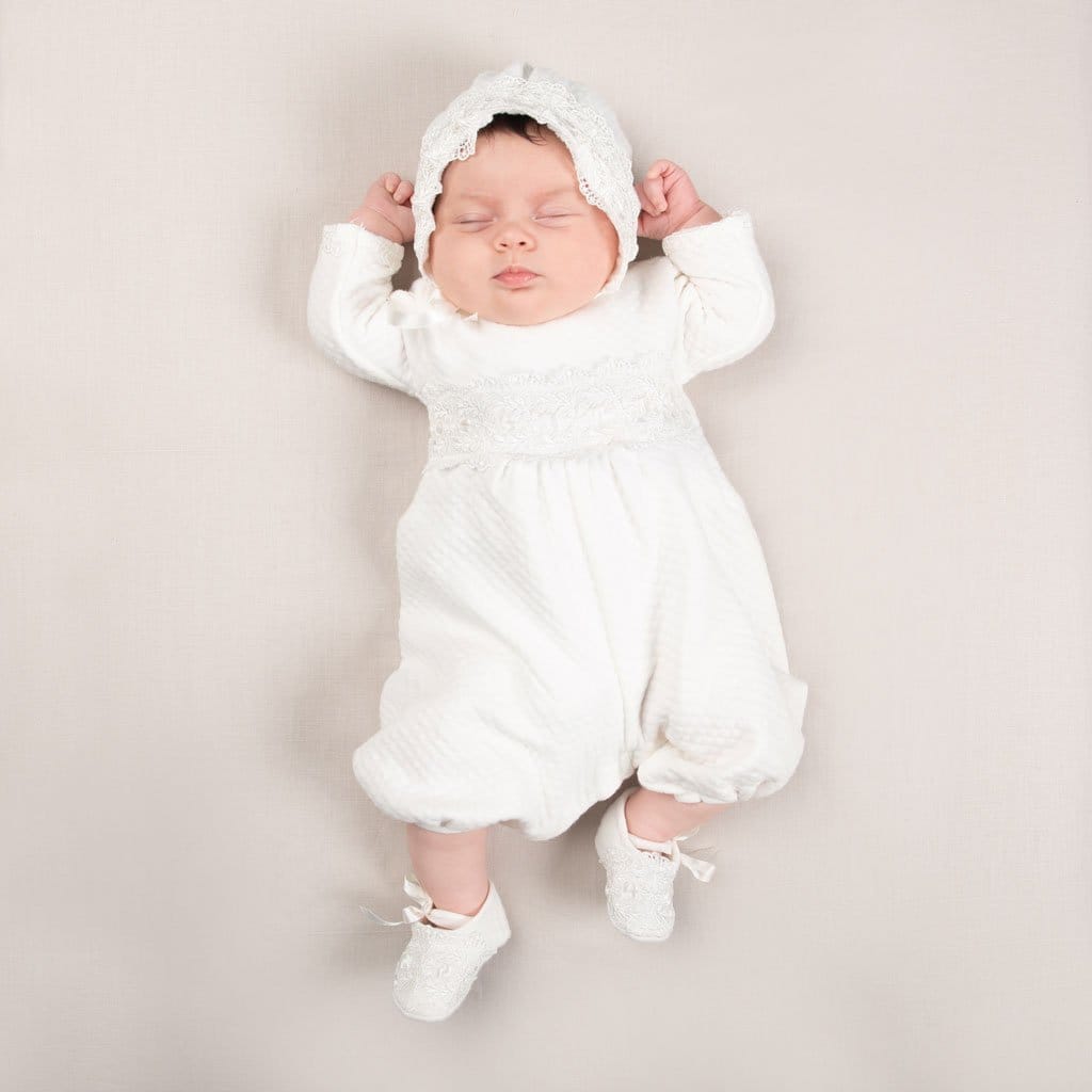 Madeline Quilted Newborn Jumpsuit - Girls Jumpsuit