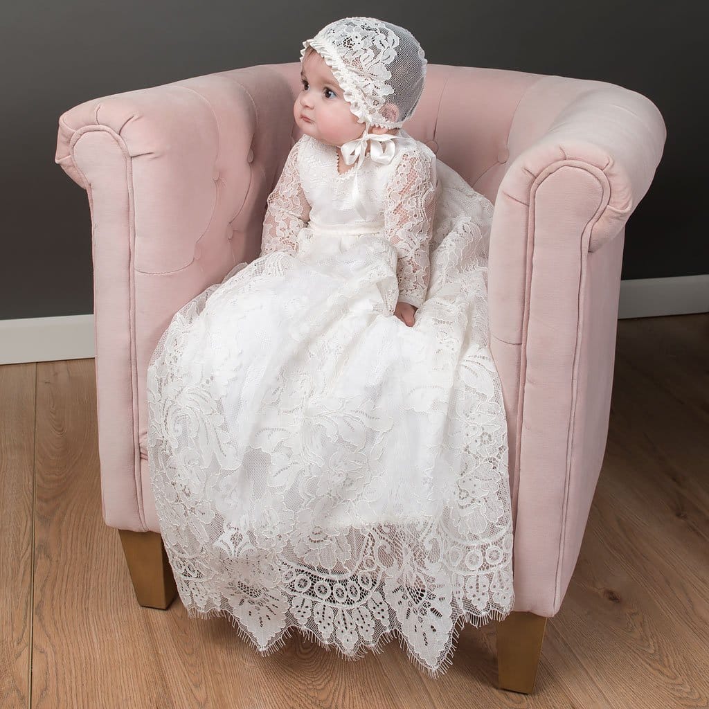 Victoria Christening Gown & Bonnet - Girls Christening Gown