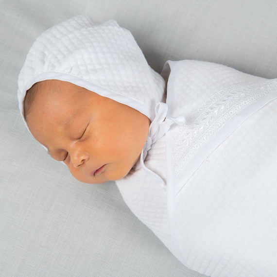 Elijah Newborn Quilted Bonnet - 