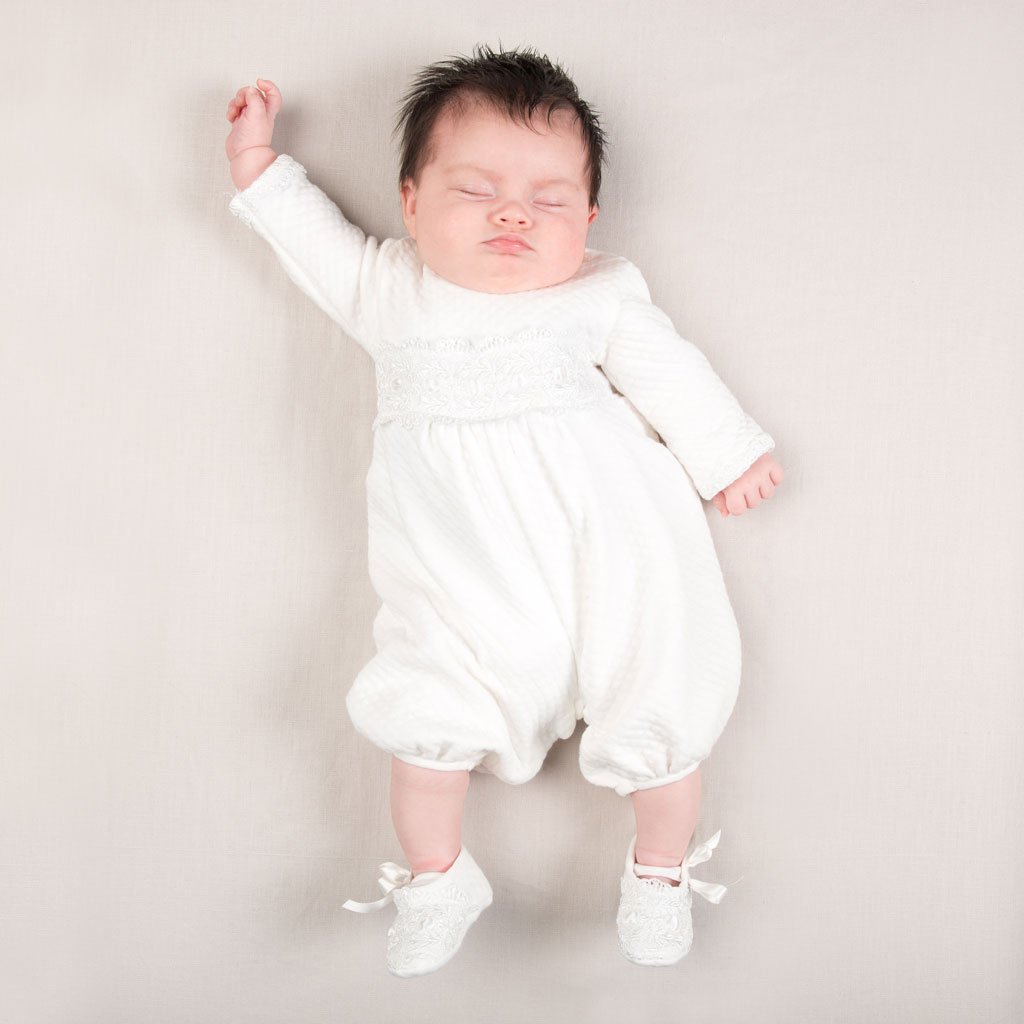 Madeline Quilted Newborn Jumpsuit - Girls Jumpsuit
