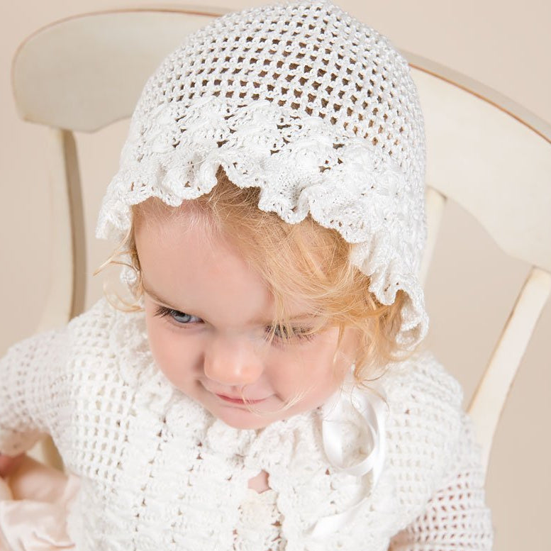 Marita Hand Loomed Bonnet - Girls Bonnet
