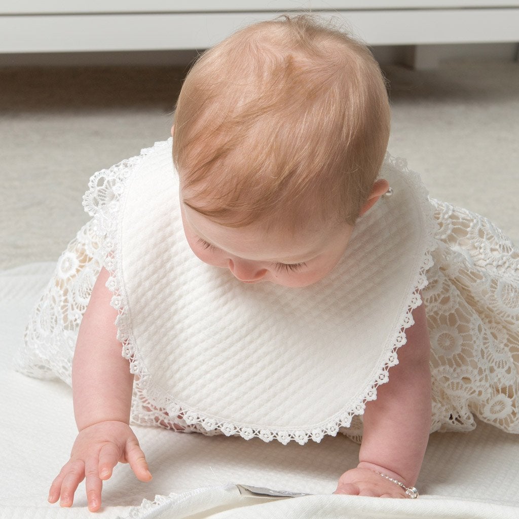 Poppy Christening Bib - 