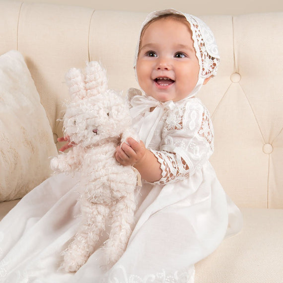 White Bunny Chime Rattle – Baby Beau and Belle